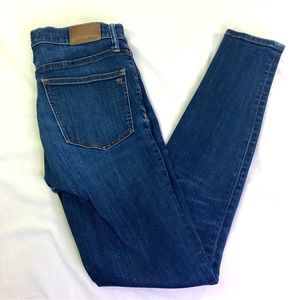 Madewell High-Rise Skinny Jeans Denim Classic Outfit Evening School 28 Stretch